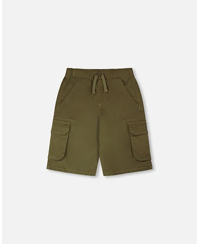 Deux par Big Boys Stretch Twill Bermuda with Cargo Pockets