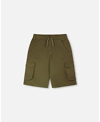 Deux par Big Boys Stretch Twill Bermuda with Cargo Pockets