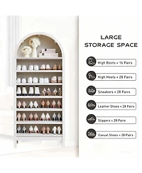 Yigii Arched Book Shelves with Adjustable for Space-Efficient Storage