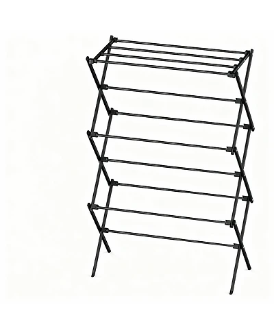 Yigii 3-Tier Folding Clothes Rack, Rust-Resistant, Easy Assembly, Suitable for Indoors & Outdoors
