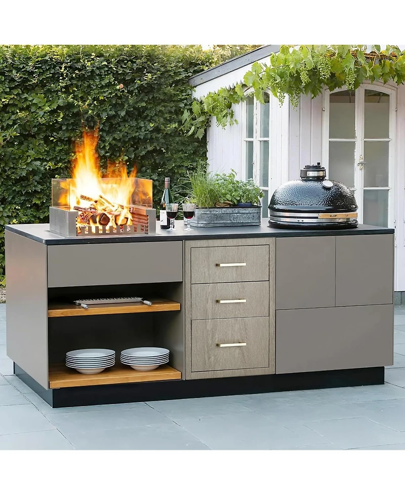 gaomon PeakPursuit Stainless Steel Outdoor Kitchen Triple Drawers - Heavy Duty with Handles, Weather-Resistant Flush Mount for Bbq Island