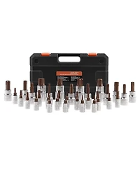 Sugift 34-Piece Torx Bit Socket Set with Tamper-Proof & Standard Sizes