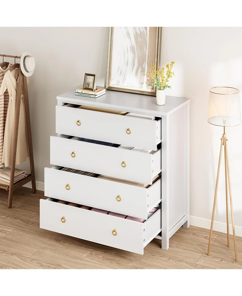 gaomon Dresser for Bedroom, Chest of Dressers 37" Tall Dresser for Closet with 4 Drawers Chest with Clothes Storage Cabinet, Drawer Organizer