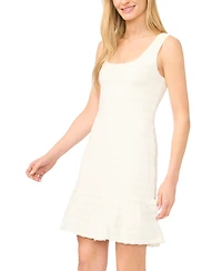 CeCe Women's Pointelle Scoop Neck Sleeveless Dress