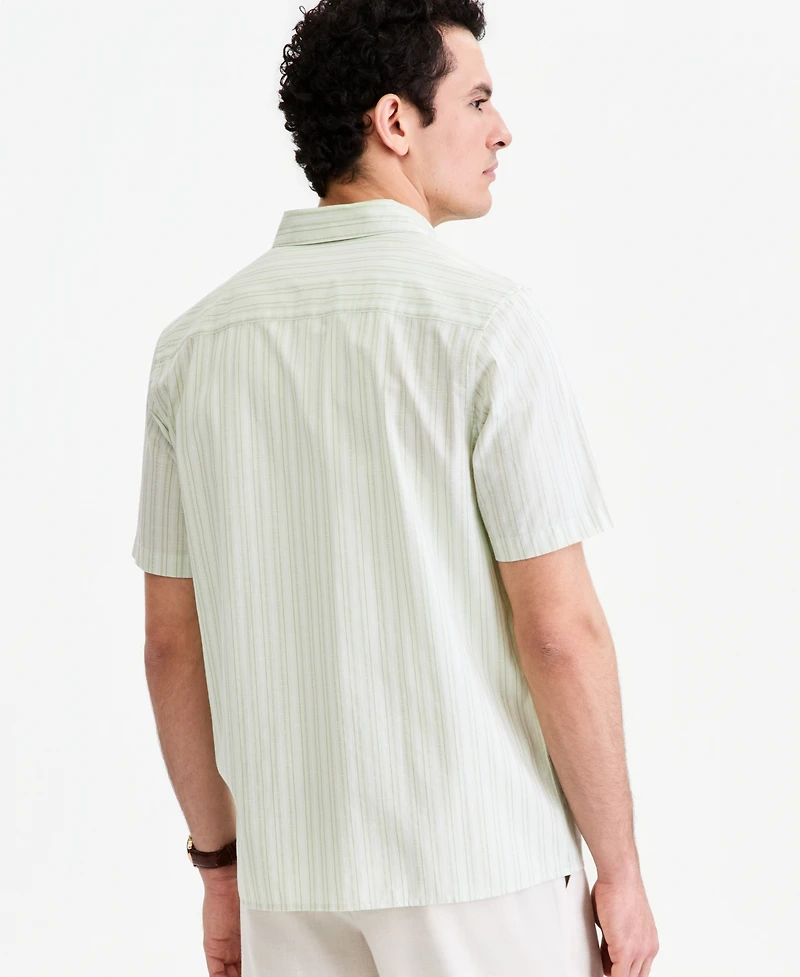 Alfani Men's Short-Sleeve Multi-Stripe Shirt, Macy's Exclusive