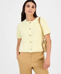 I.n.c. International Concepts Petite Short-Sleeve Cardigan, Macy's Exclusive
