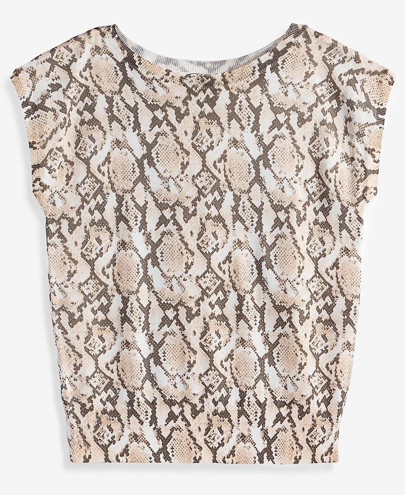 I.n.c. International Concepts Petite Printed Wide Neck Dolman-Sleeve Top, Macy's Exclusive