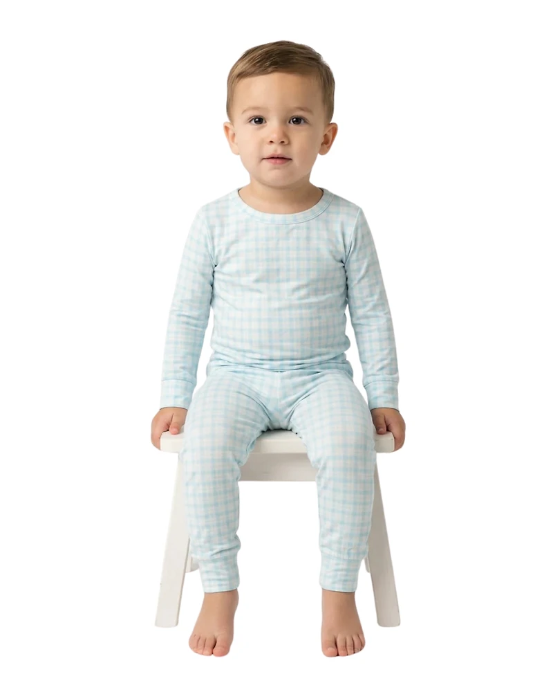 Motette Toddler Boys Coastal Check Pajama Set