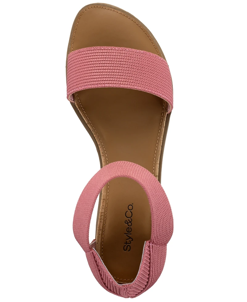 Style & Co Women's Eileen Elasticized Round Toe Flat Sandals, Macy's Exclusive