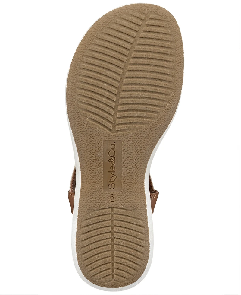 Style & Co Women's Harperr Elastic Round Toe Flat Sandals, Macy's Exclusive