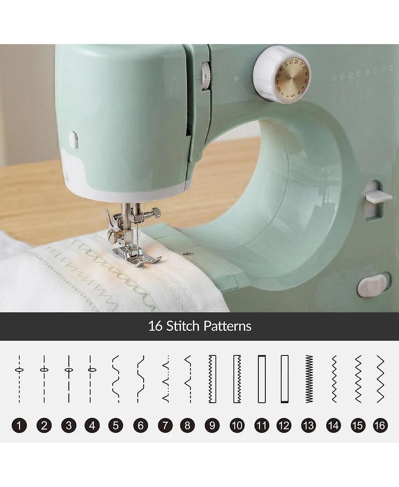 Best Choice Products 55-Piece Sewing Machine Kit for Beginners, w/ 16 Stitch Patterns, Double Stitching
