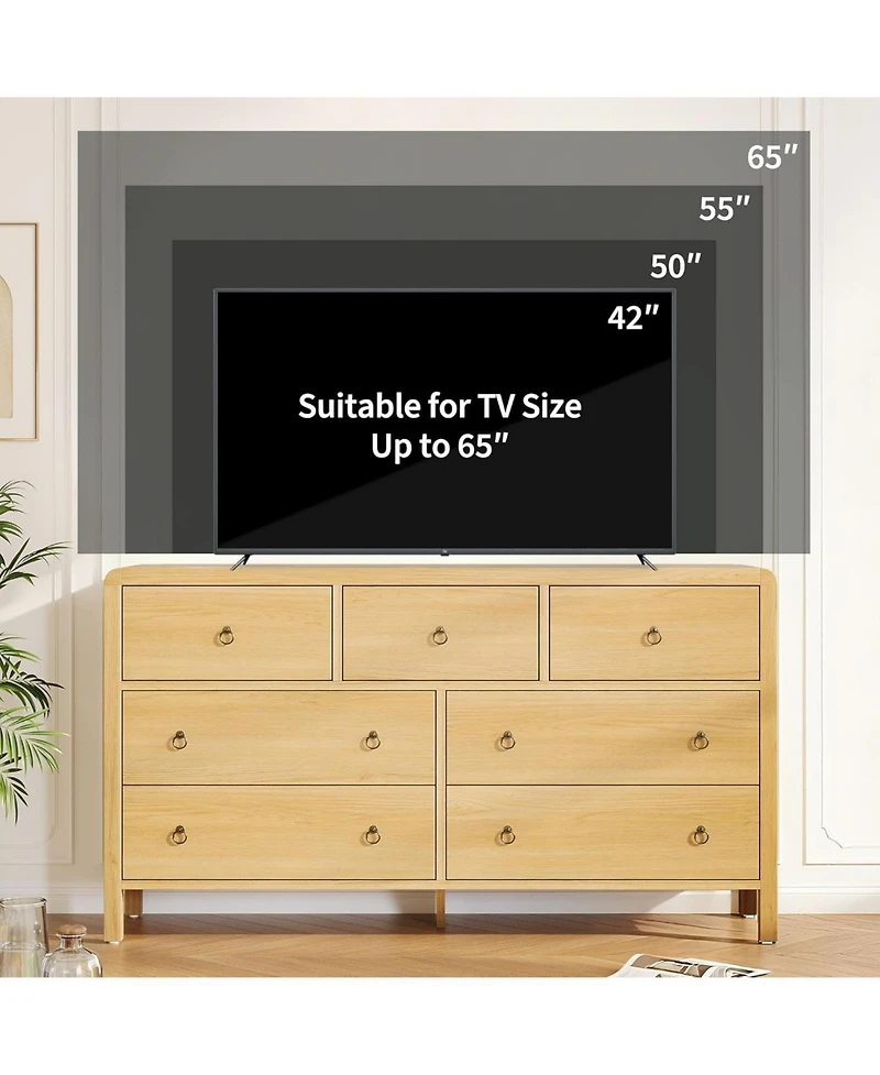 gaomon 7 Drawer Dresser for Bedroom, Chest of Drawers, Closet Dresser Storage Cabinet Organizer for Bedroom, Living Room, Hallway & Office