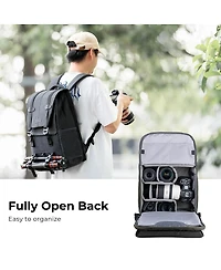 KandF Concept Beta 20L Multifunctional Waterproof Dslr Camera Travel Backpack for Outdoor Photography, Large, Black