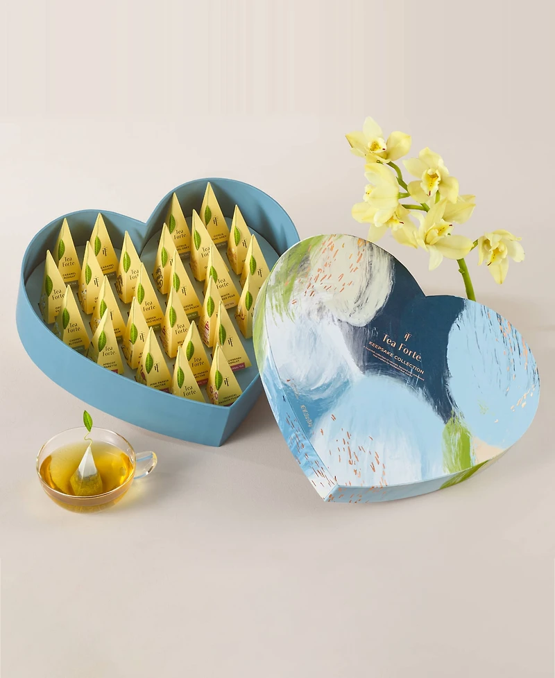 Tea Forte Keepsake Collection and White Cafe Cup, 26 Pyramid Infusers