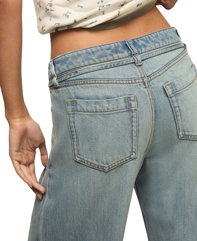 Lucky Brand Women's Wide Leg Liquid Denim Luxe Palazzo Jeans