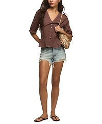 Lucky Brand Women's High Rise Mom Shorts