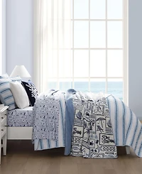 Nautica Tim Stripe Cotton Reversible 3-Pc. Quilt Set, Full/Queen
