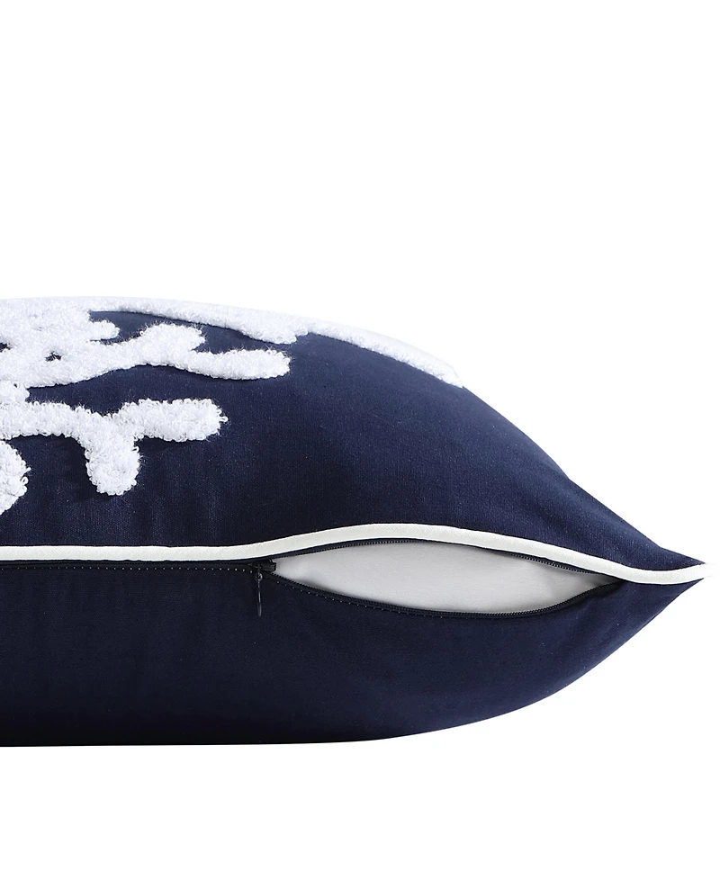 Nautica Coral Cotton Square Decorative Pillow, 20" x 20"