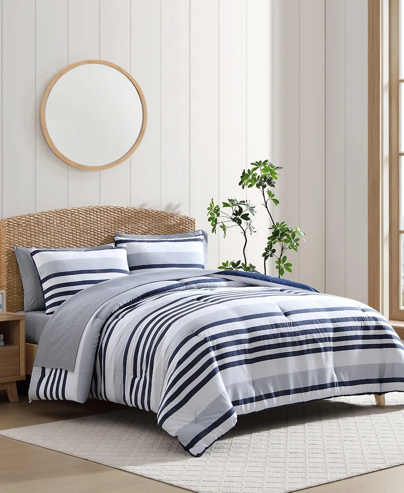 Nautica Palm Coast Stripe 5-Pc. Comforter Set, Twin/Twin Xl