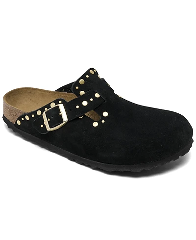 Birkenstock Women's Boston Rivets Suede Leather Clogs from Finish Line