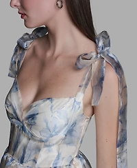 Bcbg Women's Organza Corset Midi Dress