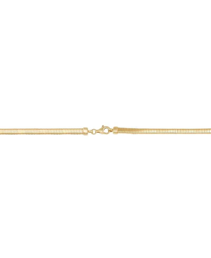 Italian Gold Lightweight Tugogas Omega 18" Chain Necklace in 18k Yellow Gold-Plated Sterling Silver