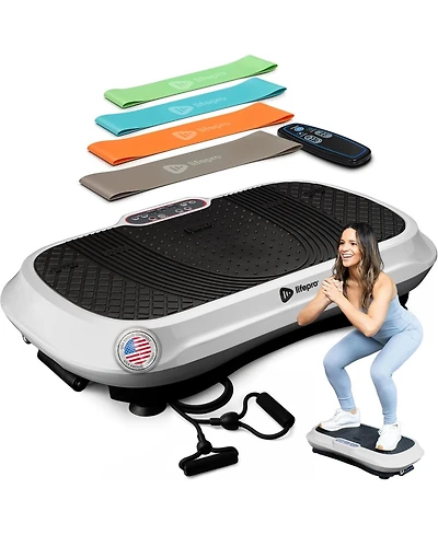 LifePro Waver Vibration Plate - Whole Body Workout Machine with Loop Bands for Toning & Weight Loss