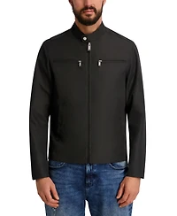 Karl Lagerfeld Paris Men's Lightweight Band-Collar Jacket