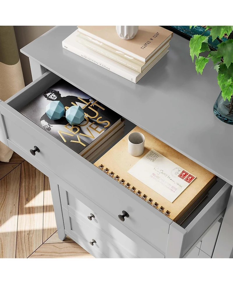 gaomon 5 Drawer Dresser for Bedroom, Tall Dresser with Deep Drawers & Metal Knobs