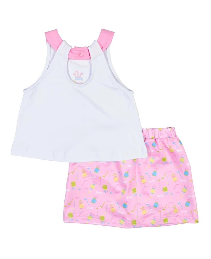 Florence Eiseman Little Girls Top And Skort Set With Golf