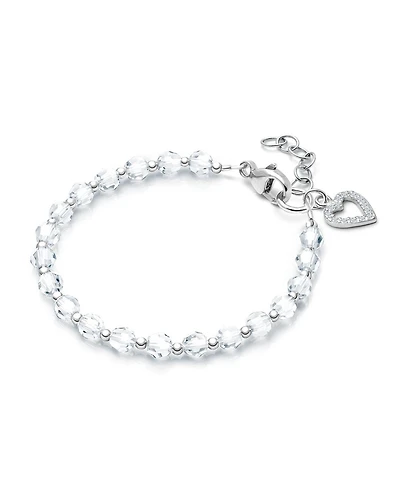 Tiny Blessings Children's Sterling Silver Birthstone Crystal Bracelet Girls' 6.25"