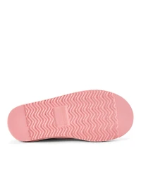 Dearfoams Women's Fireside Greta Genuine Shearling Clog Slipper with Embroidery