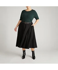 Universal Standard Plus Aleya Pleated Ponte Skirt