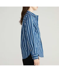 Universal Standard Plus Popover Stretch Poplin Shirt Classic Fit