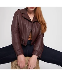 Universal Standard Plus Leeron Leather Moto Jacket