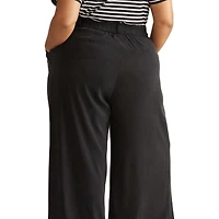 Universal Standard Womens Plus Cooling Cupro Wide Leg Pant