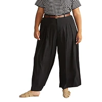 Universal Standard Womens Plus Cooling Cupro Wide Leg Pant
