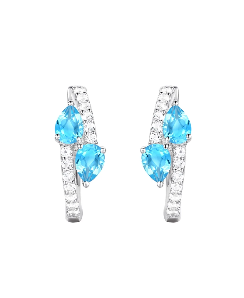 Macy's Multi Gemstone Earrings 14k Gold Over Sterling Silver (Also Silver)