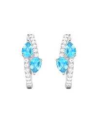 Macy's Multi Gemstone Earrings 14k Gold Over Sterling Silver (Also Silver)