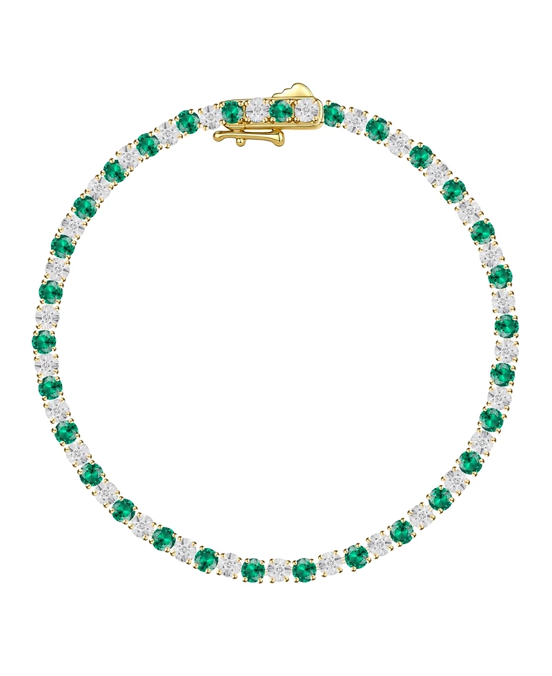 Macy's Multi-Gemstone Bracelet 14k Gold Over Sterling Silver (Also Silver)