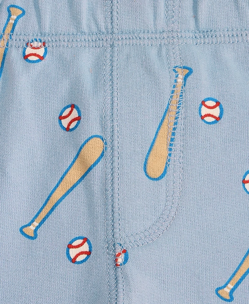 First Impressions Toddler Boys' 2T-4T Mix & Match Baseball-Print French Terry Shorts, Macy's Exclusive
