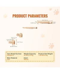 Cozito Wall-Mounted Cat Shelf Set with 2 Posts & 2 Hammocks