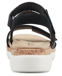 Earth Women's Reston Strappy Low Wedge Sandals
