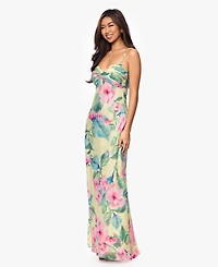 Xscape Women's Floral Print Maxi Dress