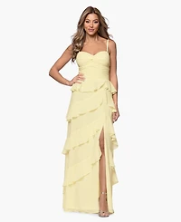 Xscape Women's Ruffle Detail Tiered Maxi Dress