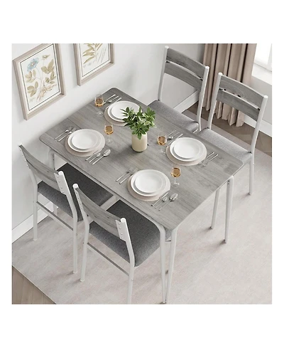 Gaomon Kitchen Table Dining Table Set For 4 Modern Industrial Kitchen Table and Chairs for Dining Room, Home Office