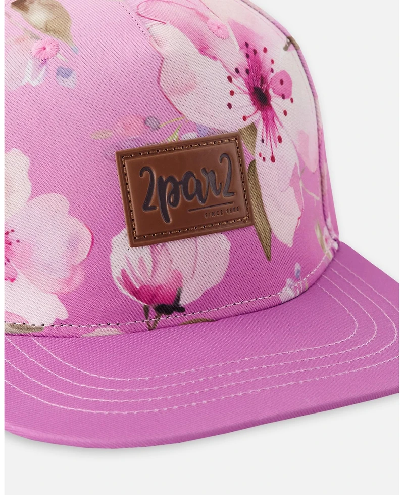 Deux par Deux Baby Girls Cap Flower Print.