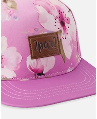 Deux par Deux Baby Girls Cap Flower Print.