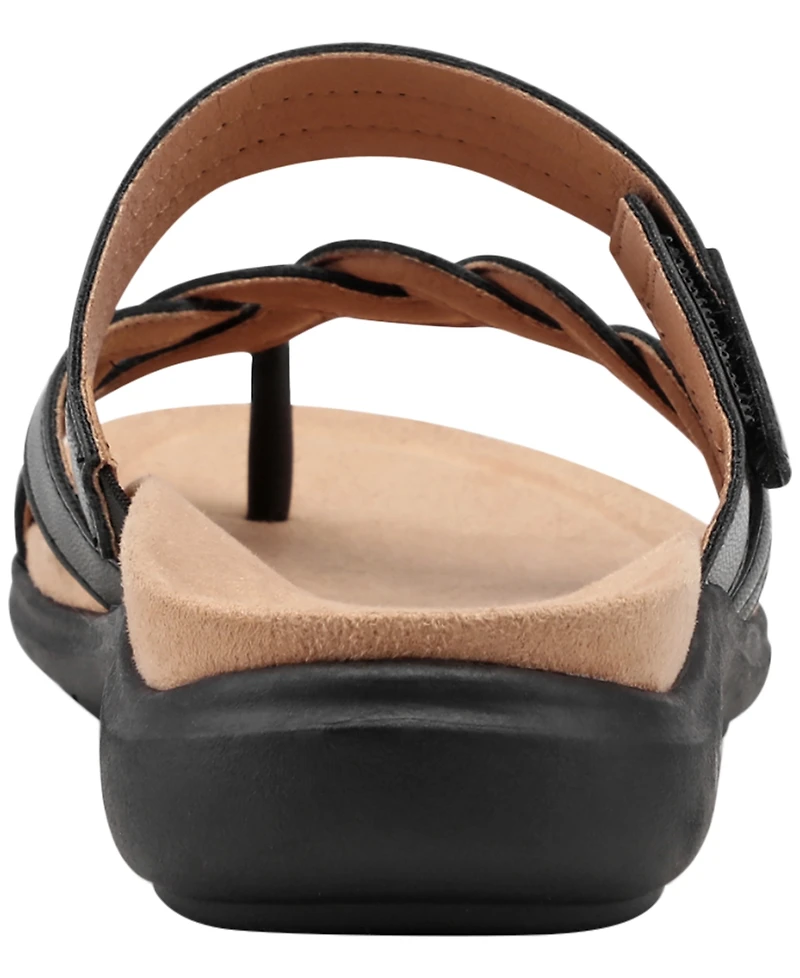 Easy Spirit Women's Waren Asymmetrical Flat Slip-On Sandals