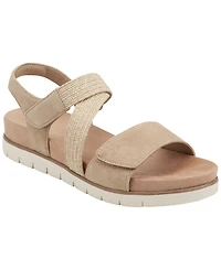 Easy Spirit Women's Hillary Woven Strappy Flat Sandals